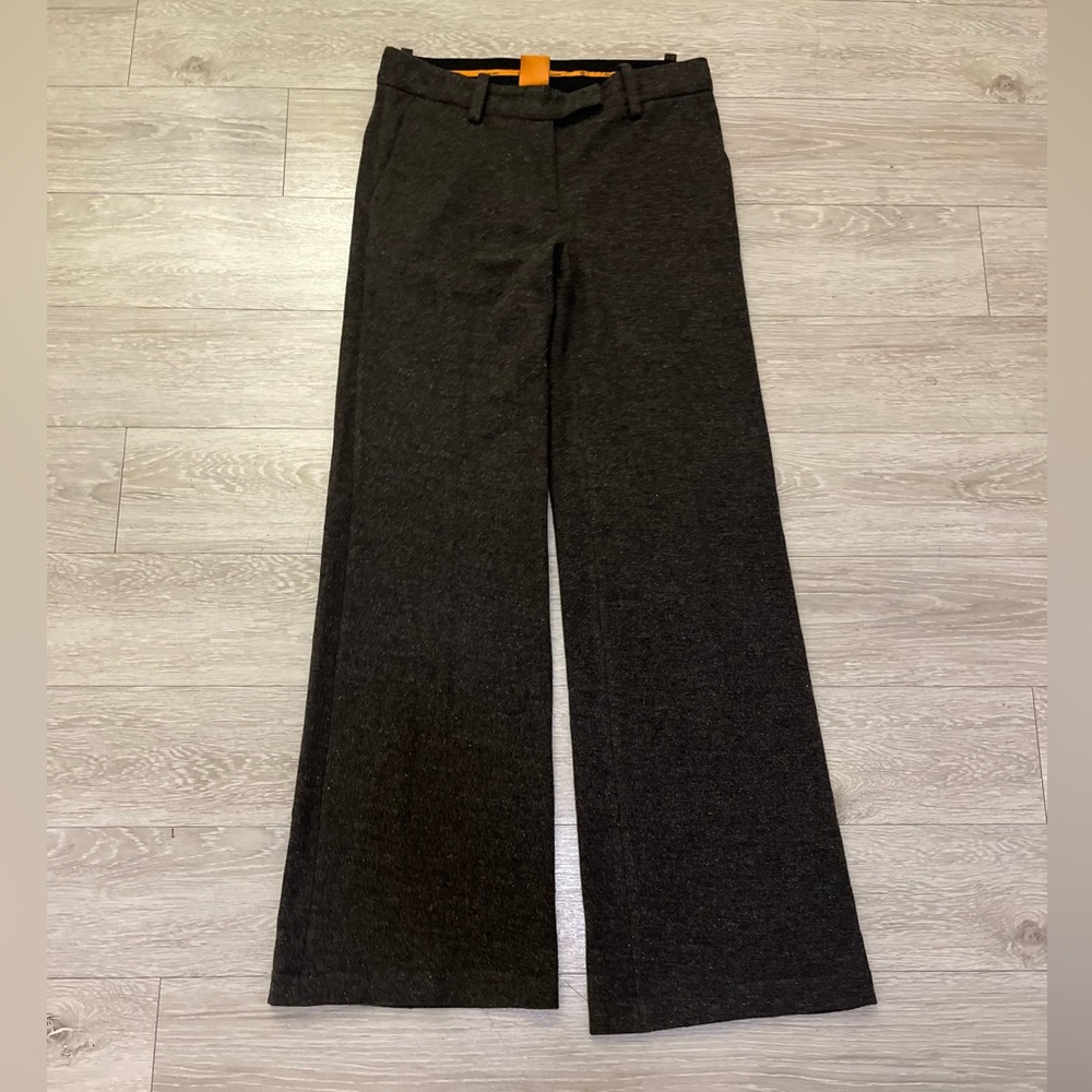 Tory Burch Women’s Dark Brown Wide-Leg Wool Pants